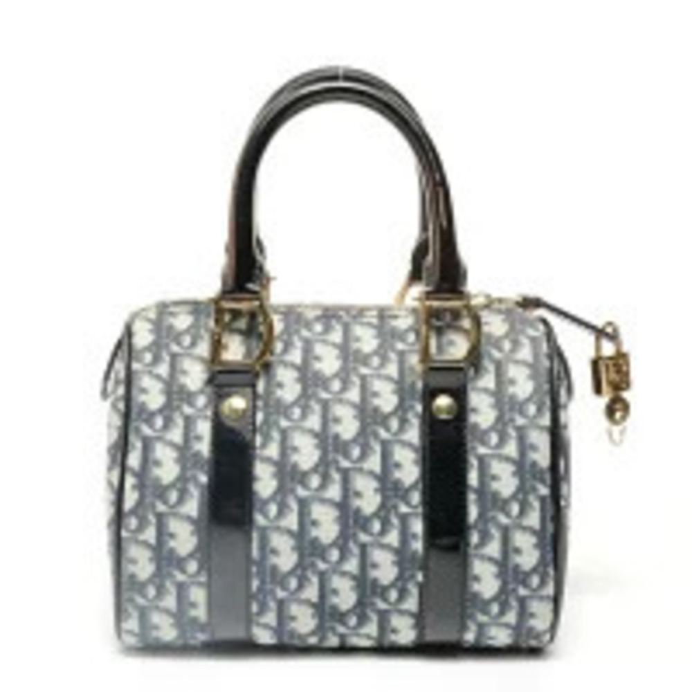 Christian Dior Trotter Boston Bag Navy Blue